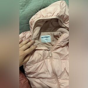 Old Navy Blush Hooded snowsuit 6-12 months